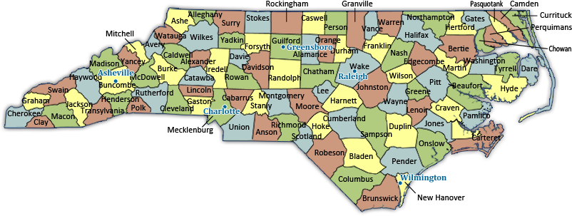 north carolina counties